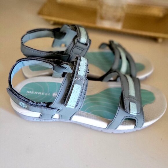 Merrell Lissum Ridge Convertible Gray Aqua Sandals Women's SZ 7 Sedona Surf - Picture 5 of 9